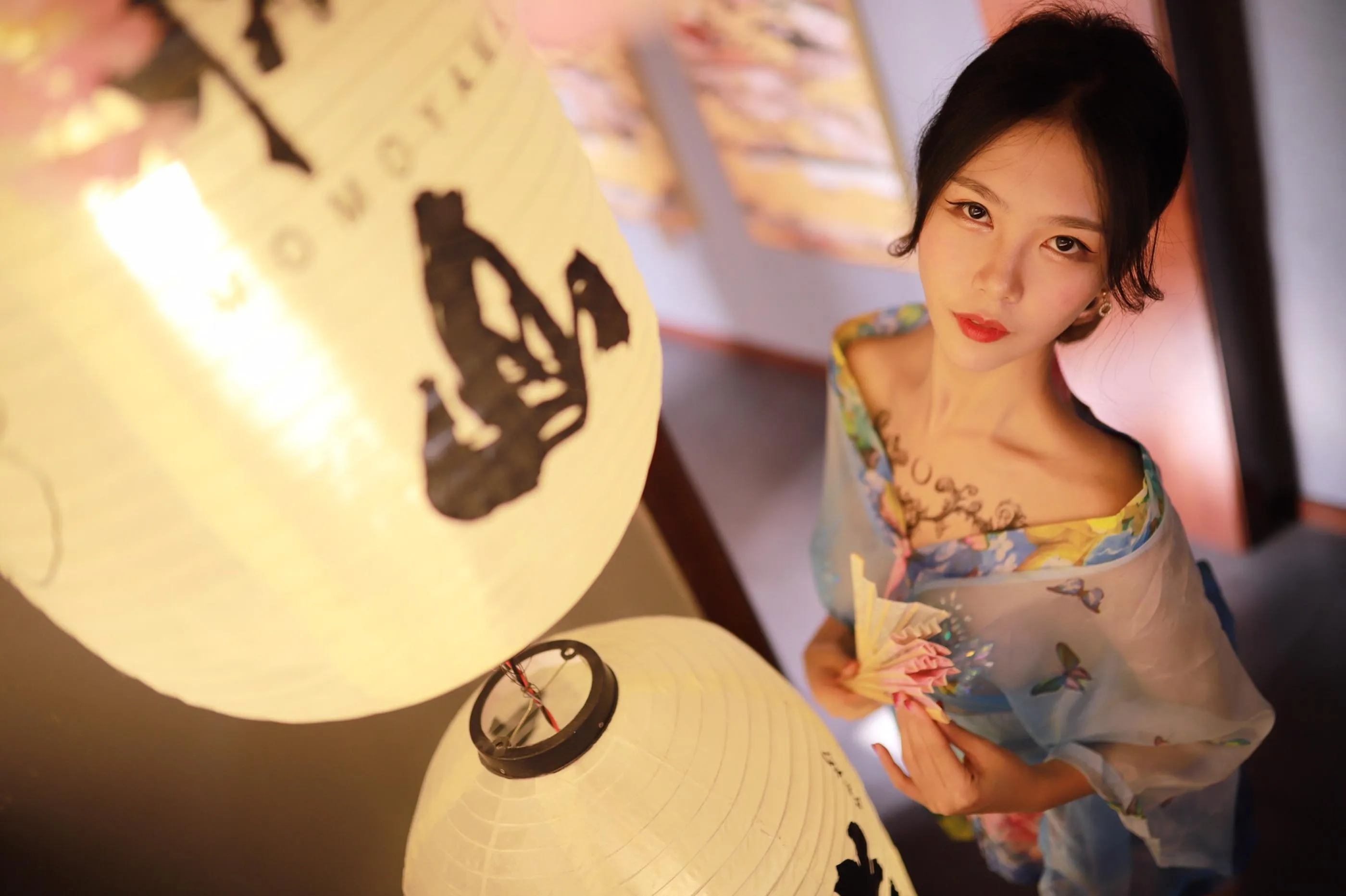 抖娘-利世 – NO.12 水蓝和服 [30P]插图8